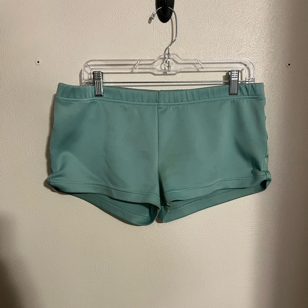 ADIDAS‎ Vintage Classic Athletic Mini Hot Pants Shorts Mint Green Women's Size M